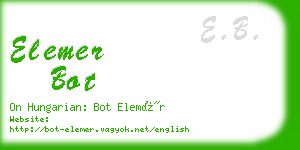 elemer bot business card